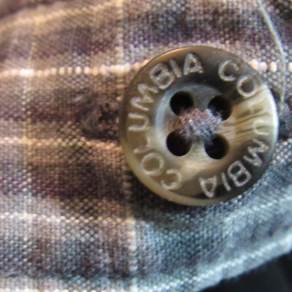 Columbia Mens Green & Black Check Button Down Size XXL 100% Cotton EUC - Picture 7 of 8